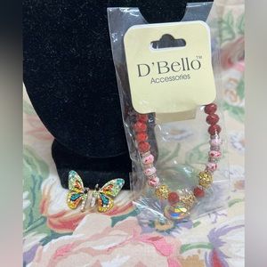 Butterfly earrings & bracelet